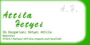 attila hetyei business card